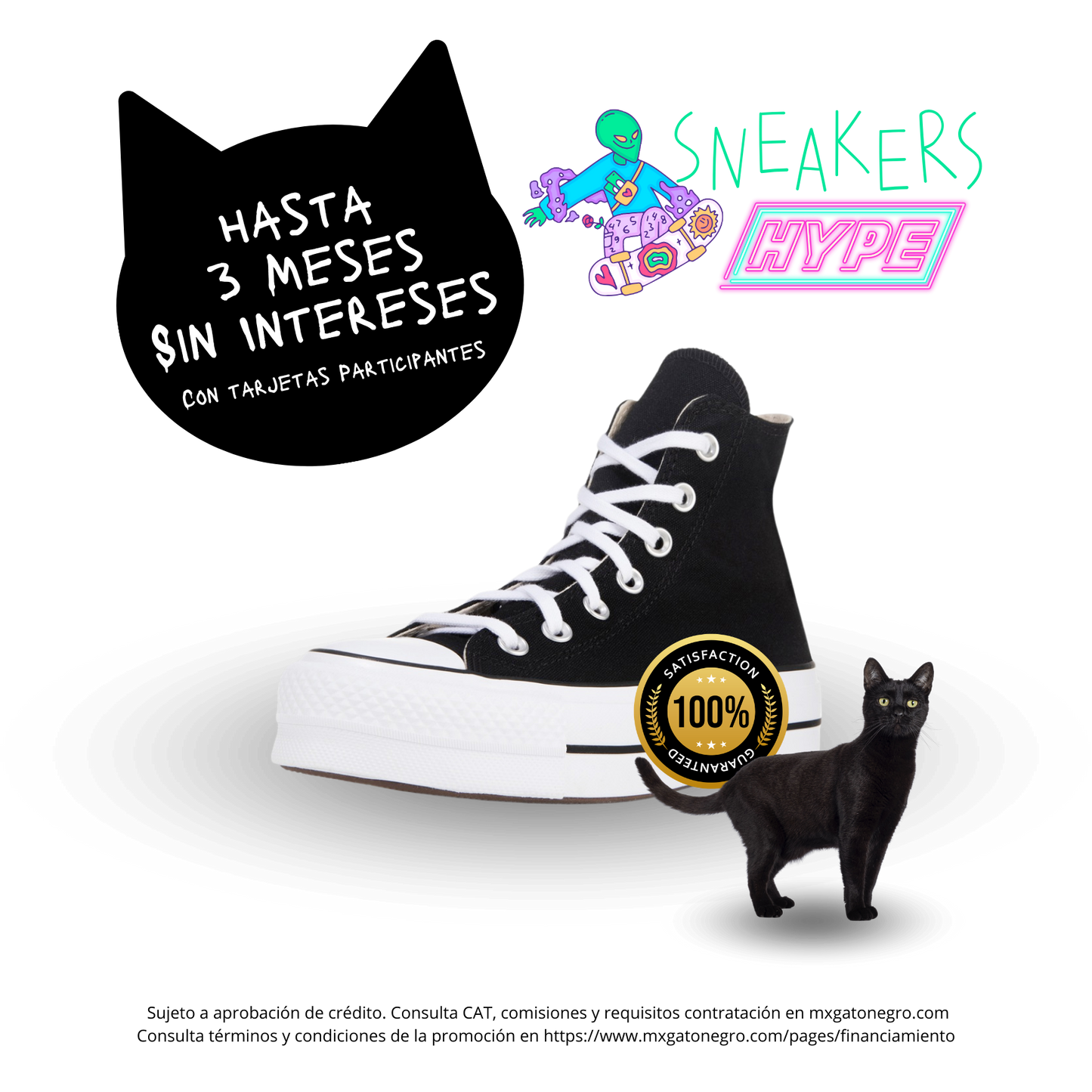 Converse Bota Chuck Taylor All Star de Plataforma Lift - Black (Premium Choice)