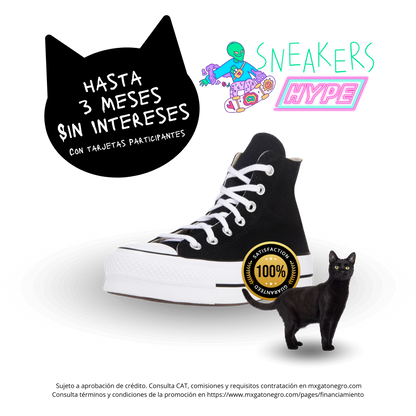 Converse Bota Chuck Taylor All Star de Plataforma Lift - Black (Premium Choice)