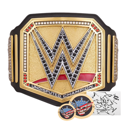 Cody Rhodes Combo: WWE Undisputed Championship Replica 1:1 Title Belt + Side Plate Set