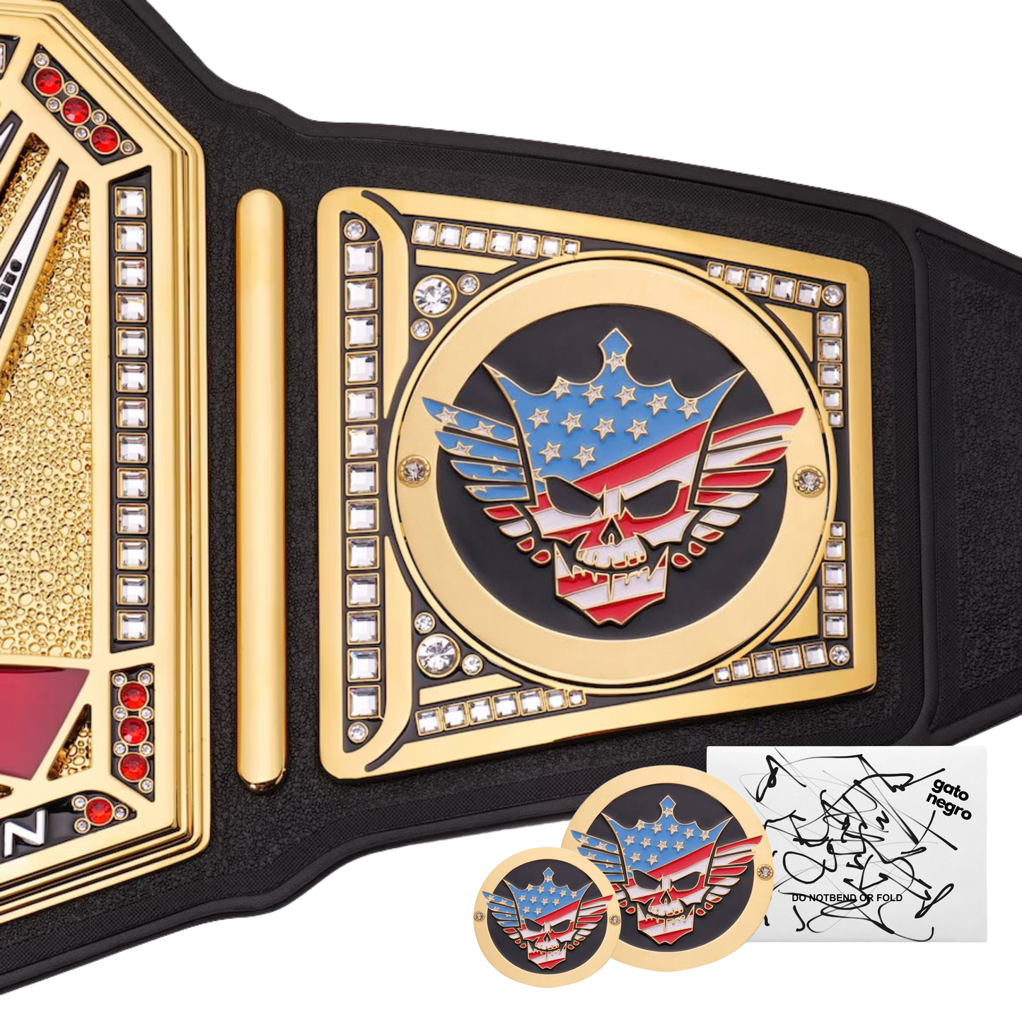 Cody Rhodes Combo: WWE Undisputed Championship Replica 1:1 Title Belt + Side Plate Set