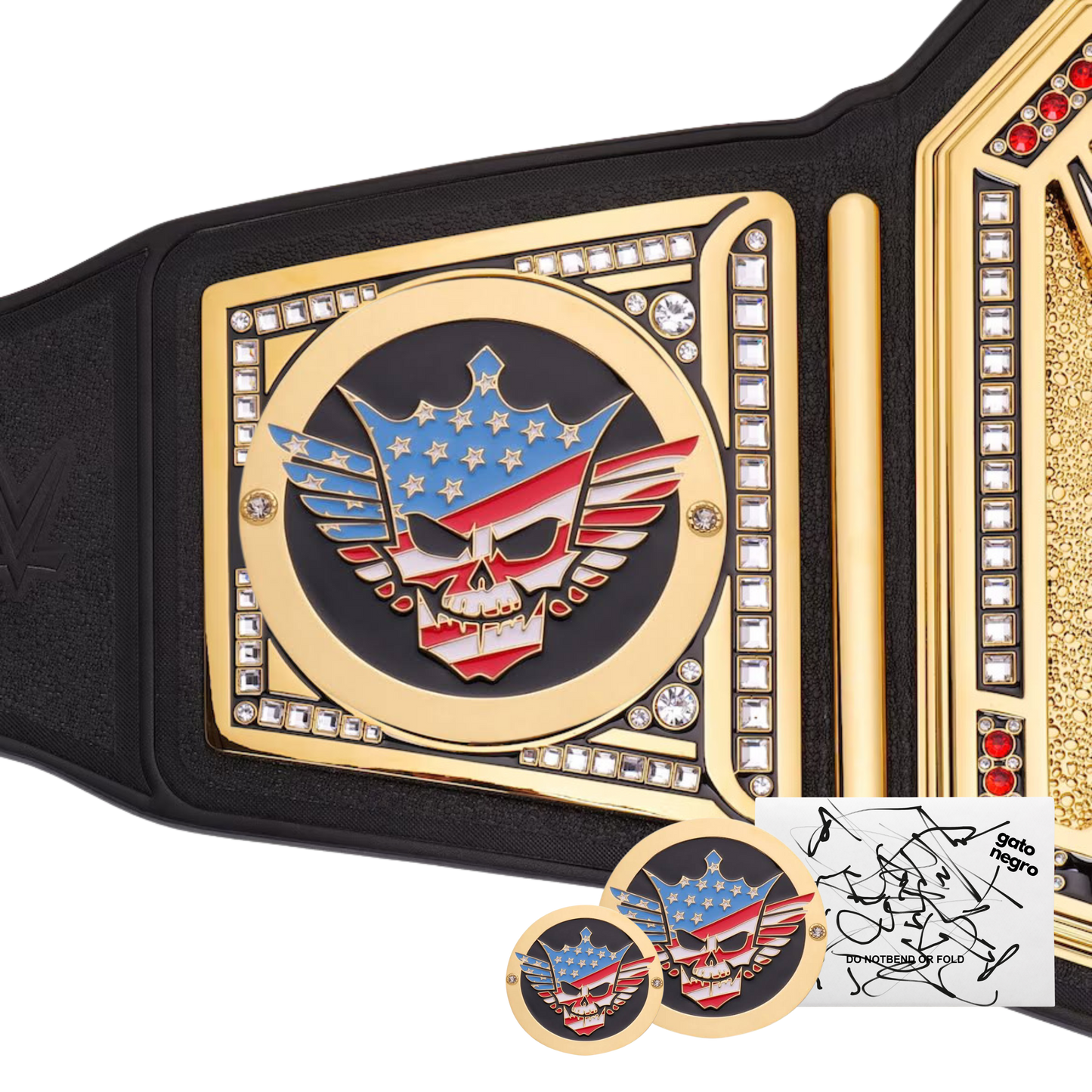 Cody Rhodes Combo: WWE Undisputed Championship Replica 1:1 Title Belt + Side Plate Set