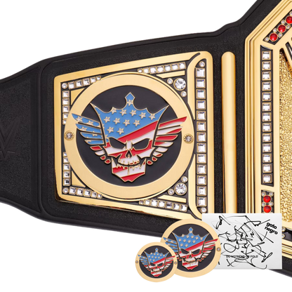 Cody Rhodes Combo: WWE Undisputed Championship Replica 1:1 Title Belt + Side Plate Set