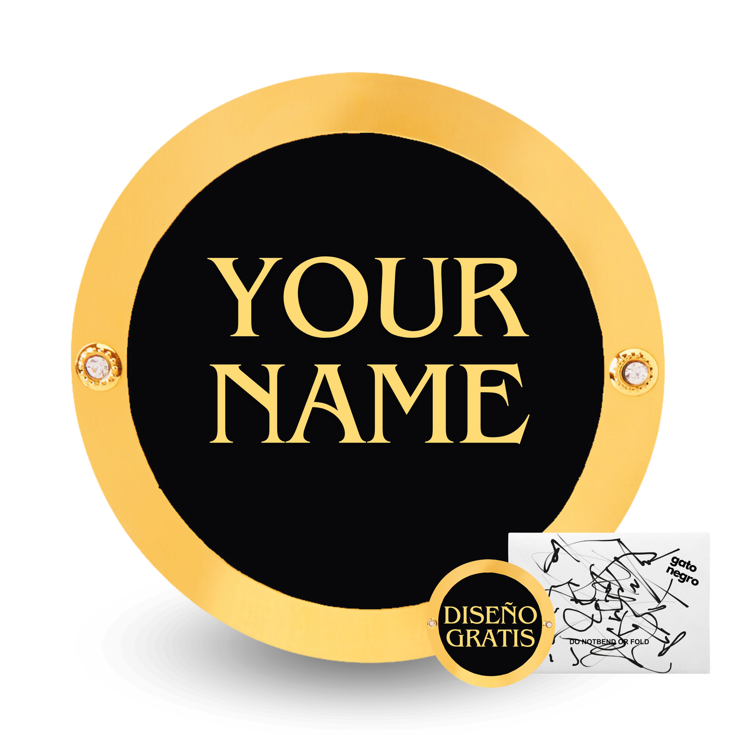 Custom "Your Name" Design Side Plate Set